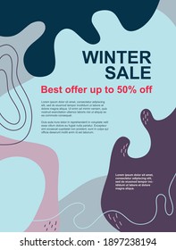 Vector illustration. Blue, gray, purple abstract background. Template for your design