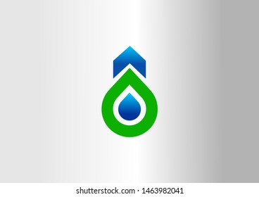 Vector Illustration of Blue and Green