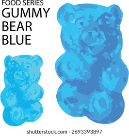 Vektorgrafik eines blauen Gummibärchens