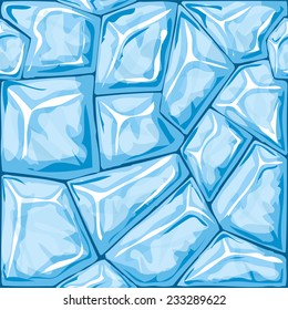 Vector illustration of blue ice brick seamless pattern