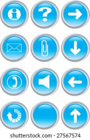 Vector illustration of blue icon