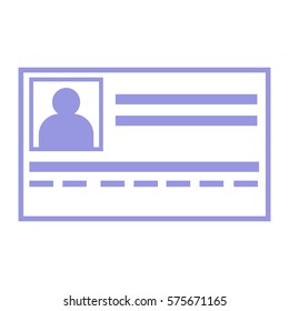 Vector Illustration of Blue ID Card Icon

