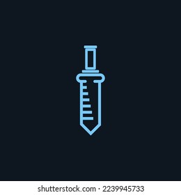 vector illustration of an blue injection. good to use for injection advertisements.