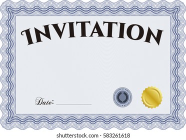 Icono de la plantilla de invitación azul
