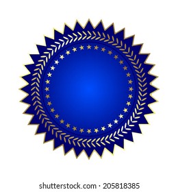 Vector illustration of Blue label 
