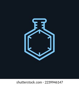 vector illustration of a blue 
laboratory bottle. great for advertising or laboratory logos.