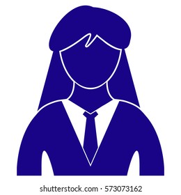 Vector Illustration of Blue Lady Icon
