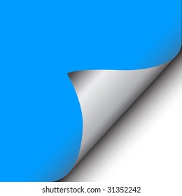 Vector illustration of blue layer raised