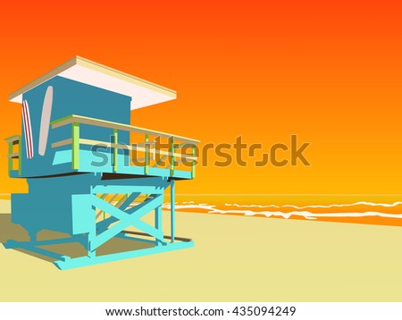Similar – Image, Stock Photo lifeguard tower Relaxation