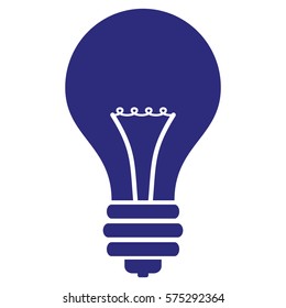 Vector Illustration of Blue Light Bulb Icon

