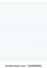Vector illustration of Blue line with a dash line of notebook for use as background