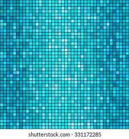 Vector illustration  blue mosaic background. Square shape