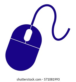 Vector Illustration of Blue Mouse Icon
