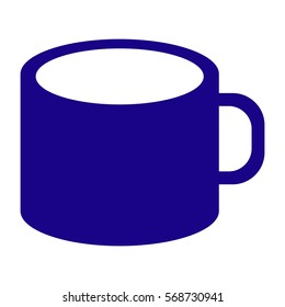 Ilustración vectorial del icono de la taza azul
