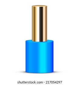 Vector illustration of blue nail polish