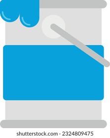 Vektorgrafik der blauen Farbdose.