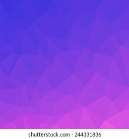 Vector Illustration  with Blue Pink Abstract Polygonal Background