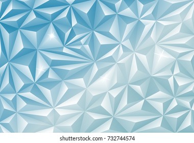 Vector illustration of Blue polygonal background