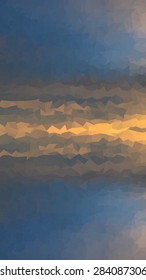 Vector illustration blue polygonal sky background