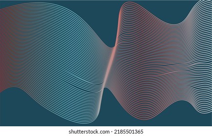 Ilustración vectorial del patrón azul, rojo y blanco de líneas de fondo abstracto