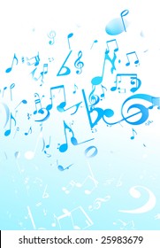 Vector illustration of blue retro style music Abstract background