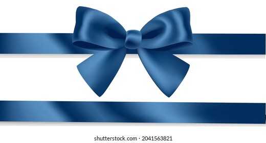Vector illustration of blue ribbon