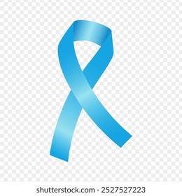 Vector illustration of blue ribbon on transparent background