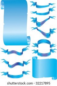 Vector illustration for blue ribbons