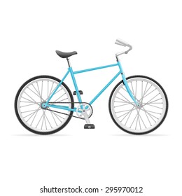 Vector illustration Blue Road Bike isolated on a white background.