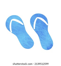 Vektorgrafik von blauen Sandalen