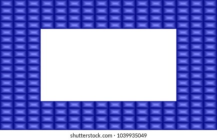 Vector illustration of a blue sapphire frame. Good for stationary and scrapbooking. Square pattern. Element for disign