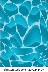 vector and illustration of blue sea with calm waves