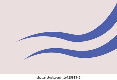 Vector illustration of blue sea waves