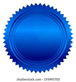 Vector illustration of blue seal