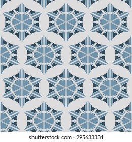 Vector illustration of blue seamless geometric pattern