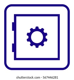 Vector Illustration of Blue Security Devices Icon
