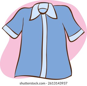 vector illustration of a blue shirt
