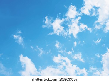 Vector illustration of blue sky with clouds