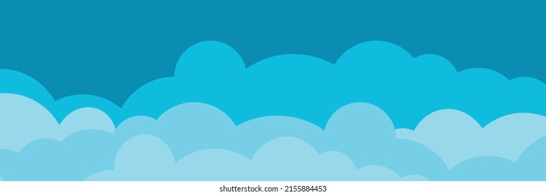 Vector Illustration Blue Sky Clouds Stock Vector (Royalty Free ...