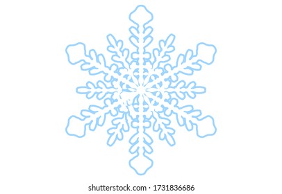 Vector illustration of blue snowflake