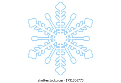 Vector illustration of blue snowflake