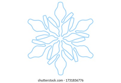 Vector illustration of blue snowflake