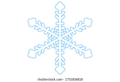 Vector illustration of blue snowflake