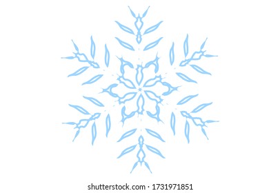 Vector illustration of blue snowflake