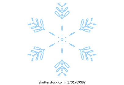 Vector illustration of blue snowflake