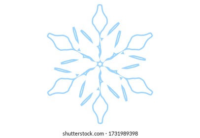 Vector Illustration der blauen Schneeflocke