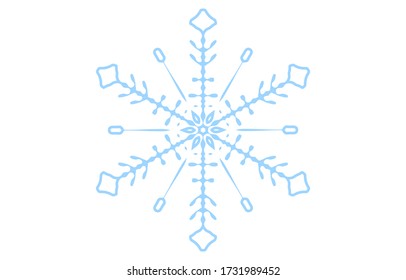 Vector illustration of blue snowflake