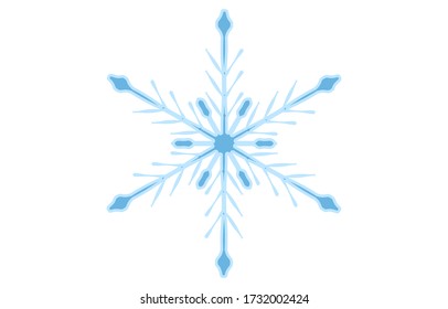 Vector illustration of blue snowflake