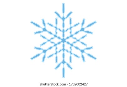 Vector illustration of blue snowflake