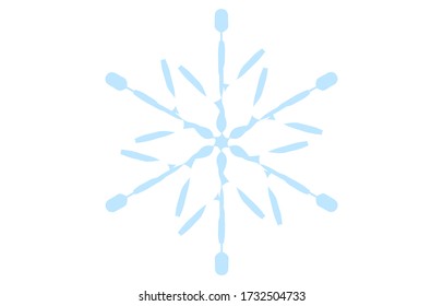 Vector illustration of blue snowflake